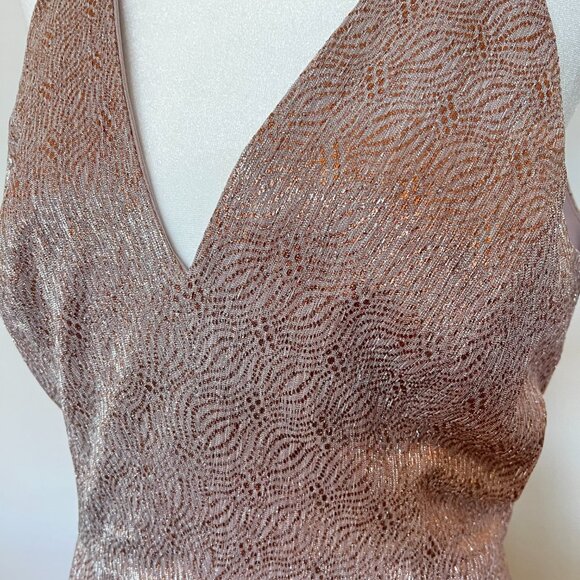 Anthropologie Dress the Population-Delilah Dress in Rose Gold, Size Large, NWT - Picture 5 of 10